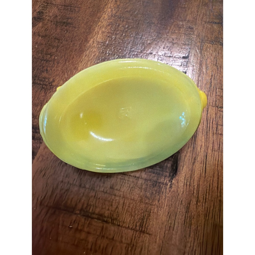 Mosser Glass dandelion Hen on Nest Salt Cellar Trinket Dish Scalloped Base Logo - Picture 3 of 5